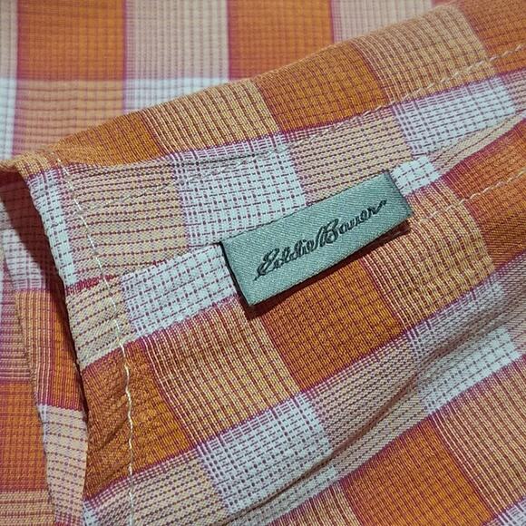 Eddie Bauer Travex Shirt Women Large Plaid Outdoor Nature Gorpcore Vented Hiking - Picture 7 of 9
